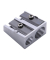Spitzer, Metall, Blockform, 2fach, Stift-&Oslash;: 8  11 mm, silber