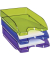 Briefablage Pro Happy 1002000721 A4 / C4 ultramarinblau-transparent Kunststoff stapelbar