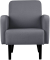 Sessel LISBOA grau schwarz Stoff