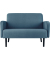 2-Sitzer Sofa LISBOA blau schwarz Stoff