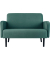 2-Sitzer Sofa LISBOA grün schwarz Stoff
