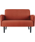 2-Sitzer Sofa LISBOA rost schwarz Stoff