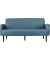 3-Sitzer Sofa LISBOA blau schwarz Stoff