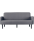 3-Sitzer Sofa LISBOA grau schwarz Stoff