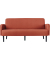3-Sitzer Sofa LISBOA rost schwarz Stoff