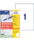 Etiketten ultragrip SPARPACK 50 + 15 Blatt 6603, weiß 210x297mm, rechteckig, 