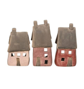 Windlicht 661711-000-359 Haus farbig sortiert 