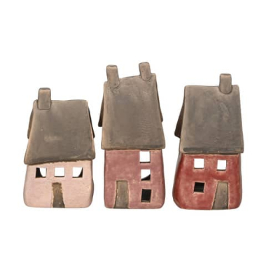 Windlicht 661711-000-359 Haus farbig sortiert 