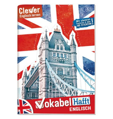 Vokabelheft 9697-0 / liniert / 2 Spalten, A5, 80g, bunt, 32 Blatt / 64 Seiten