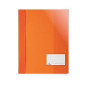 Schnellhefter 269009, A4, orange, Kunststoff, 80g, Vorderdeckel transparent