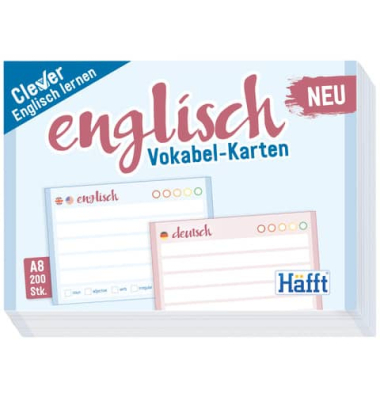 Vokabel-Karten A8 Englisch 200ST