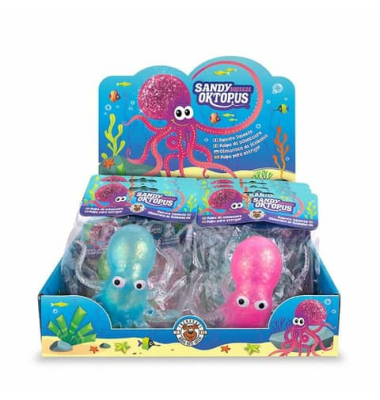 Quetschfigur Sandy Oktopus Glitzer sort.