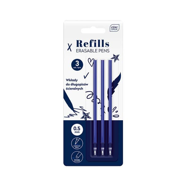 INTERDRUK Tintenrollermine 0.5mm 3ST blau 5902277313683 INTERDRUK 3 Stück