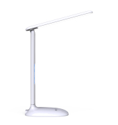 LED-Schreibtischlampe Foley, weiß, mit Standfuß, dimmbar