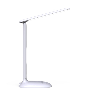 LED-Schreibtischlampe Foley, weiß, mit Standfuß, dimmbar