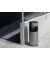 Papierkorb Safe mit Ascher rund silber
