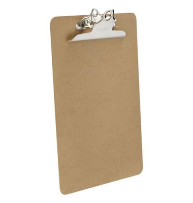 Klemmbrett Hartfaser 05612, A4, beige, Holz, inkl Aufhängeöse
