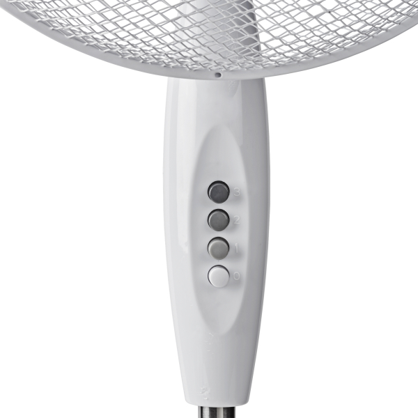 5412810291113 - Standventilator - Durchmesser 400 mm - 3 Geschwindigkeiten - Schwenkfunktion - 45 W - Höhenverstellbar - Weiß