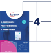 13 AVERY Zweckform XL Namensschilder mit Textilband 10,5 x 14,8 cm