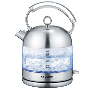 Wasserkocher Retro silber 1,7 l 2400 W
