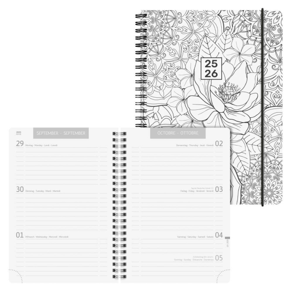 4061947139600 - Schülerkalender ZENart Juli 2025 - Dezember 2026 schwarz weiß 4061947139600 - Schülerkalender ZENart Juli 2025 - Dezember 2026 schwarz weiß