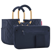 Einkaufskorb loopshopper M Kunstfaser  frame rhombus midnight gold
