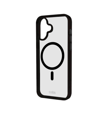 Mag Frame Handy-Cover für Apple iPhone 16 transparent, schwarz