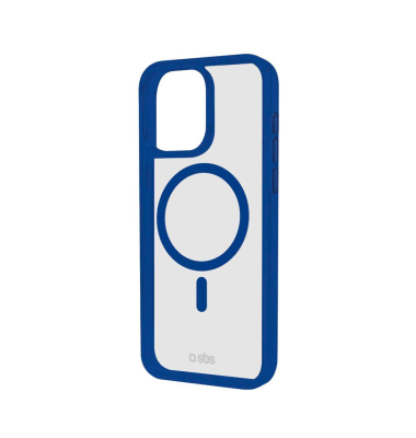 Mag Frame Handy-Cover für Apple iPhone 16 Pro transparent, blau
