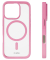 Mag Frame Handy-Cover für Apple iPhone 16 Pro transparent, rosa