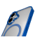 Mag Frame Handy-Cover für Apple iPhone 16 Pro Max transparent, blau