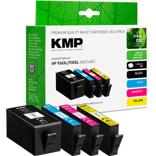 4011324001327 - schwarz cyan magenta gelb Druckerpatronen kompatibel zu HP 934XL935XL (X4E14AE) 4er-Set 4011324001327 4 Stück 4011324001327 - schwarz cyan magenta gelb Druckerpatronen kompatibel zu HP 934XL935XL (X4E14AE) 4er-Set 4011324001327 4 Stück