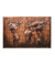 Wandbild 3D Weltkarte braun
