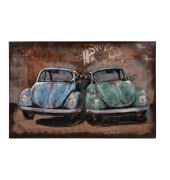Wandbild 3D blaue Autos