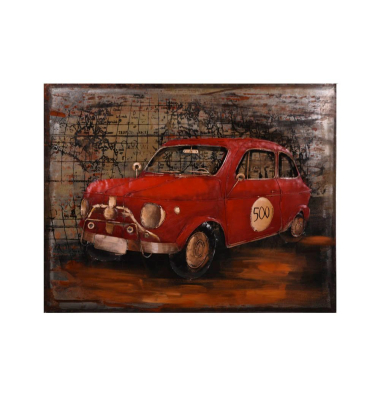 Wandbild 3D rotes Auto