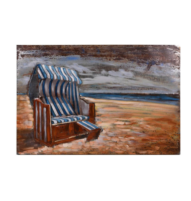 Wandbild 3D Strandkorb