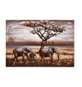 Wandbild 3D Elefanten