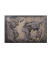 Wandbild 3D Weltkarte grau