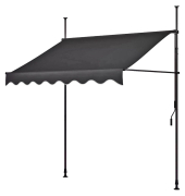 Klemmmarkise anthrazit 200,0 x 230,0 - 300,0 cm