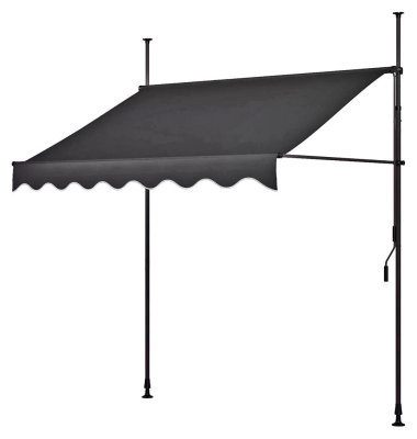 Klemmmarkise anthrazit 200,0 x 230,0 - 300,0 cm