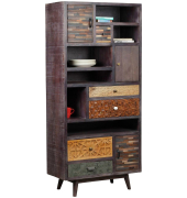 Regalschrank TOBOL, 304070 braun 80,0 x 40,0 x 183,0 cm