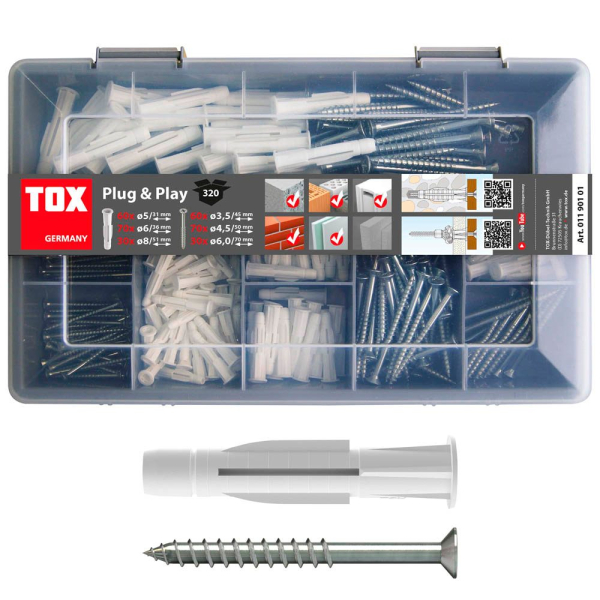 4049563019995 - Plug & Play + TRIKA 01190101 Dübel- und Schrauben-Sortiment Ø 50 60 80 mm x 310 360 510 mm 4049563019995 TOX 4049563019995 - Plug & Play + TRIKA 01190101 Dübel- und Schrauben-Sortiment Ø 50 60 80 mm x 310 360 510 mm 4049563019995 TOX