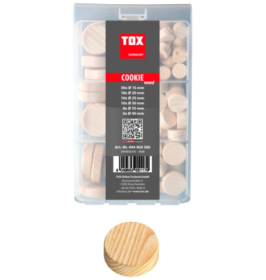 Querholzplättchen-Sortiment Cookie wood Mini 82 tlg.