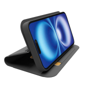 Wallet Mag Stand Handyhülle für Apple iPhone 16e schwarz