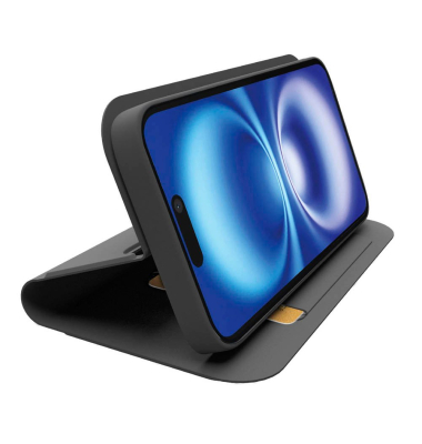 Wallet Mag Stand Handyhülle für Apple iPhone 16e schwarz