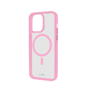 Mag Frame Handy-Cover für Apple iPhone 15 Pro Max transparent, rosa