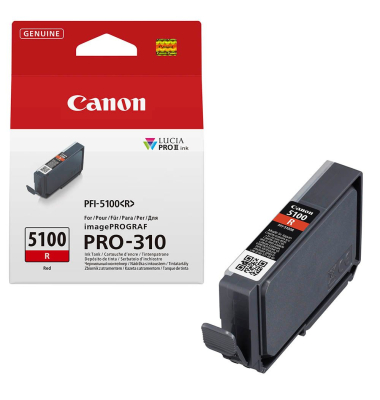Druckerpatrone PFI-5100 Rot 6958C001 (kompatibel zu Canon PFI-5100), rot