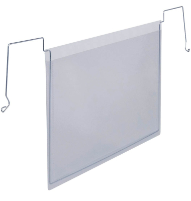 Drahtbügeltaschen transparent A4