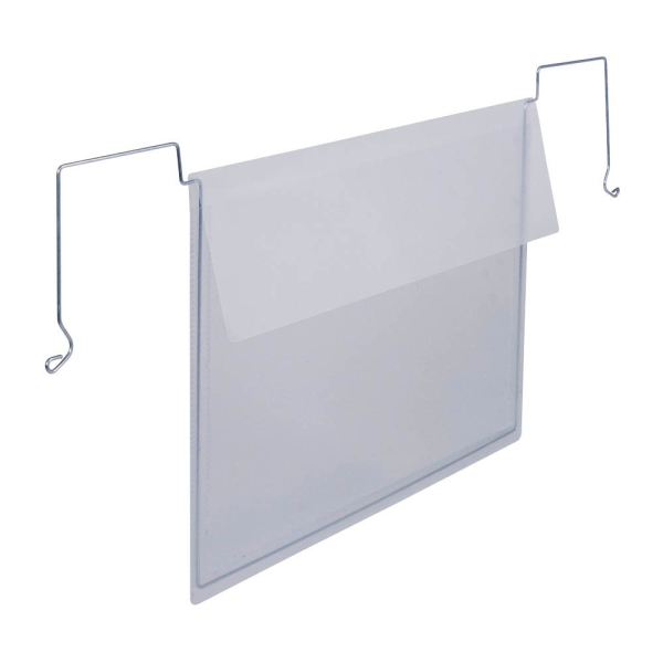 4005546742434 - Drahtbügeltasche Durable A5-Querformat ohne Schutzklappe B 450 x H 205 mm PP transparent 50 Stück
