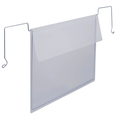 Drahtbügeltaschen transparent A4