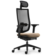 Bürostuhl se:do pro light 2, AP-896008 Stoff beige, Gestell schwarz